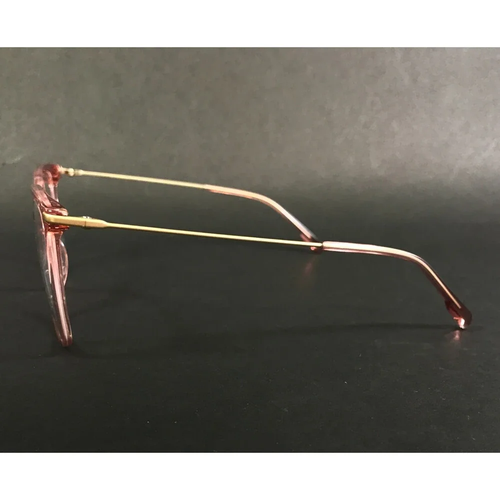 Gigi Studios Eyeglasses Frames AMARA GS8002/050 Clear Pink Matte Gold 55-16-145